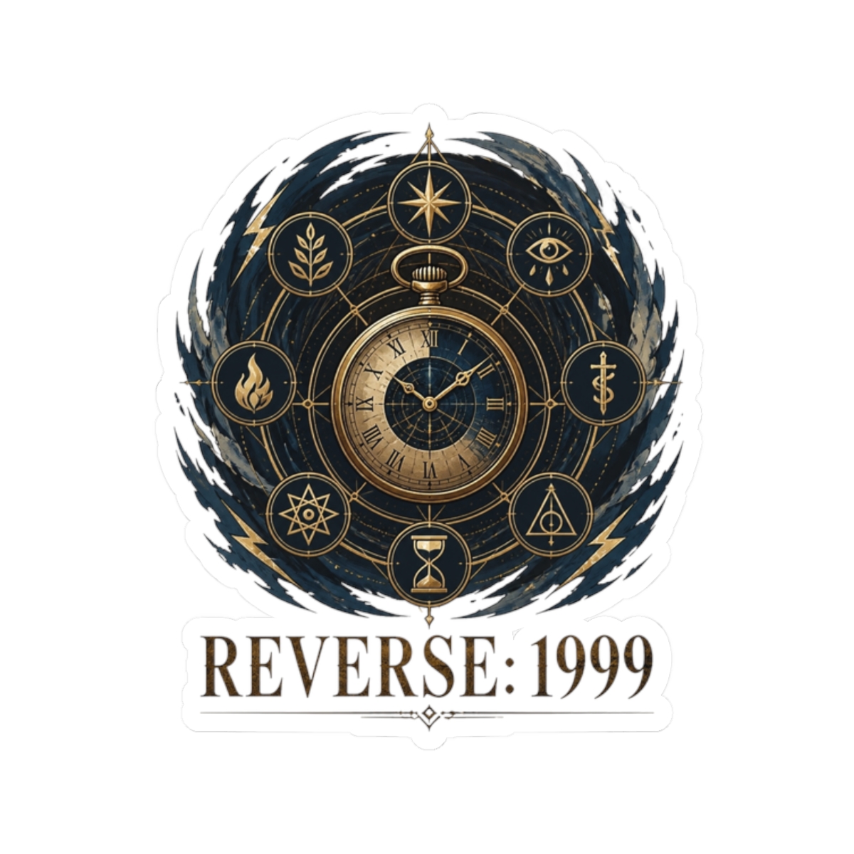 Reverse: 1999 "s Watch at the center, surrounded by Arcanists" Sticker